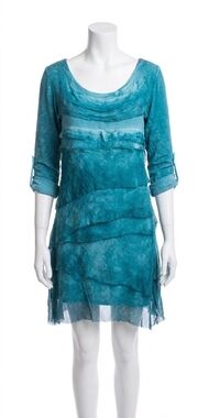 NEW GIGI MODA siena sleeve mini dress in washed teal